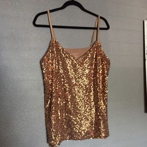 Lane Bryant Gold Tank Top